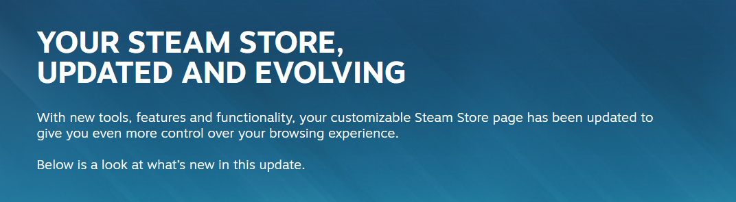 Steam Store: Discovery Update 2.0 is now live!